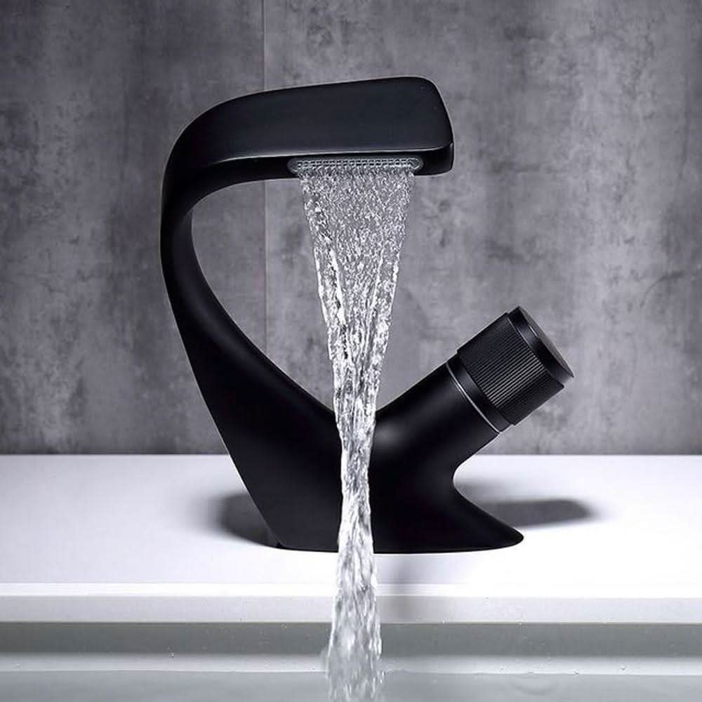 CascadeLux Basin Tap Modern Brass Waterfall Basin Tap For Luxurious Bathroom Design | Temsk
