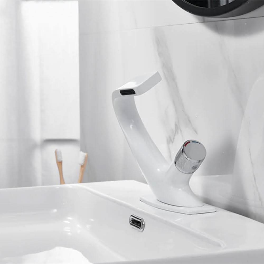 CascadeLux Basin Tap Modern Brass Waterfall Basin Tap For Luxurious Bathroom Design | Temsk