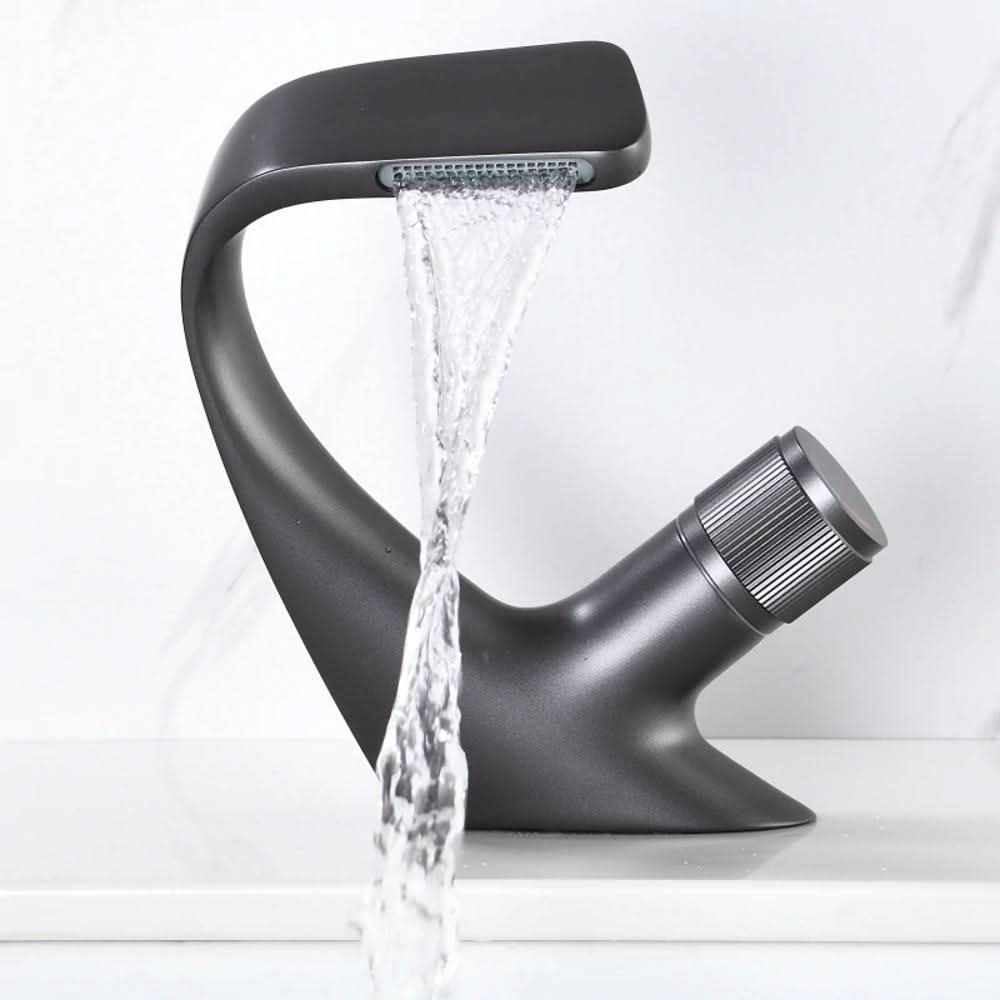 CascadeLux Basin Tap Modern Brass Waterfall Basin Tap For Luxurious Bathroom Design | Temsk