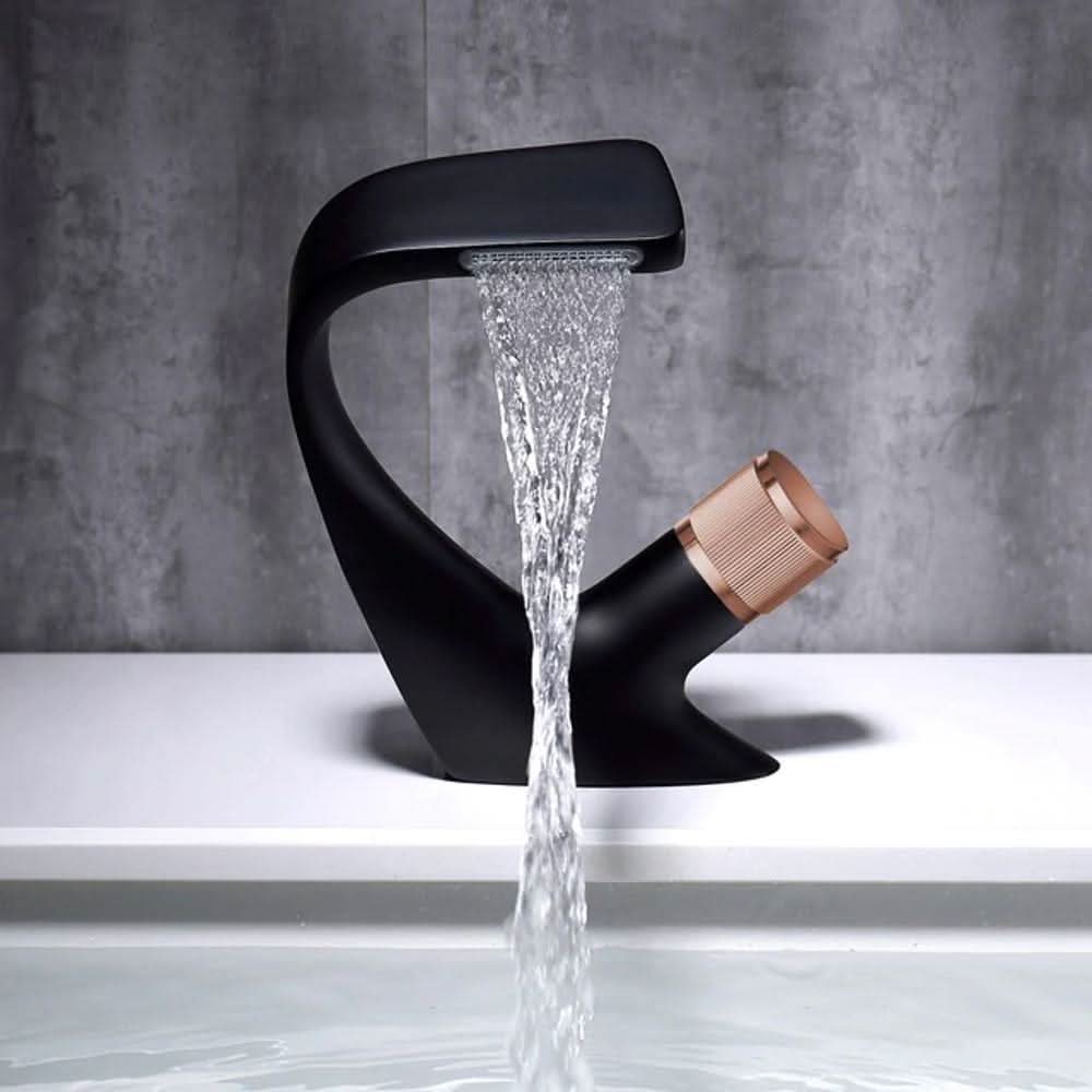 CascadeLux Basin Tap Modern Brass Waterfall Basin Tap For Luxurious Bathroom Design | Temsk