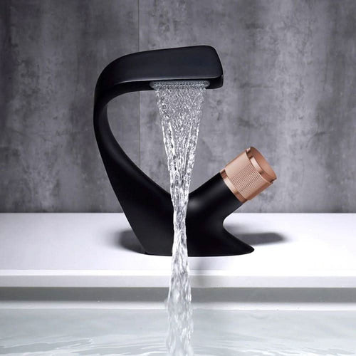 CascadeLux Modern Brass Waterfall Basin Tap Temsk For Luxurious Bathrooms