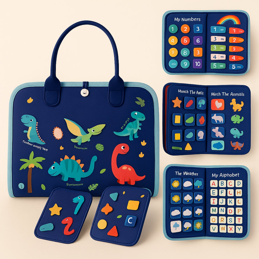 Montessori Sensory Activity Board Travel Case For Toddlers | Temsk
