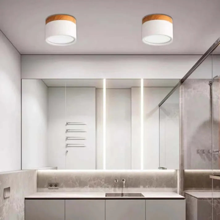 Virel Nordic LED Ceiling Light Minimalist Cylindrical Fixture | Snurv | Temsk