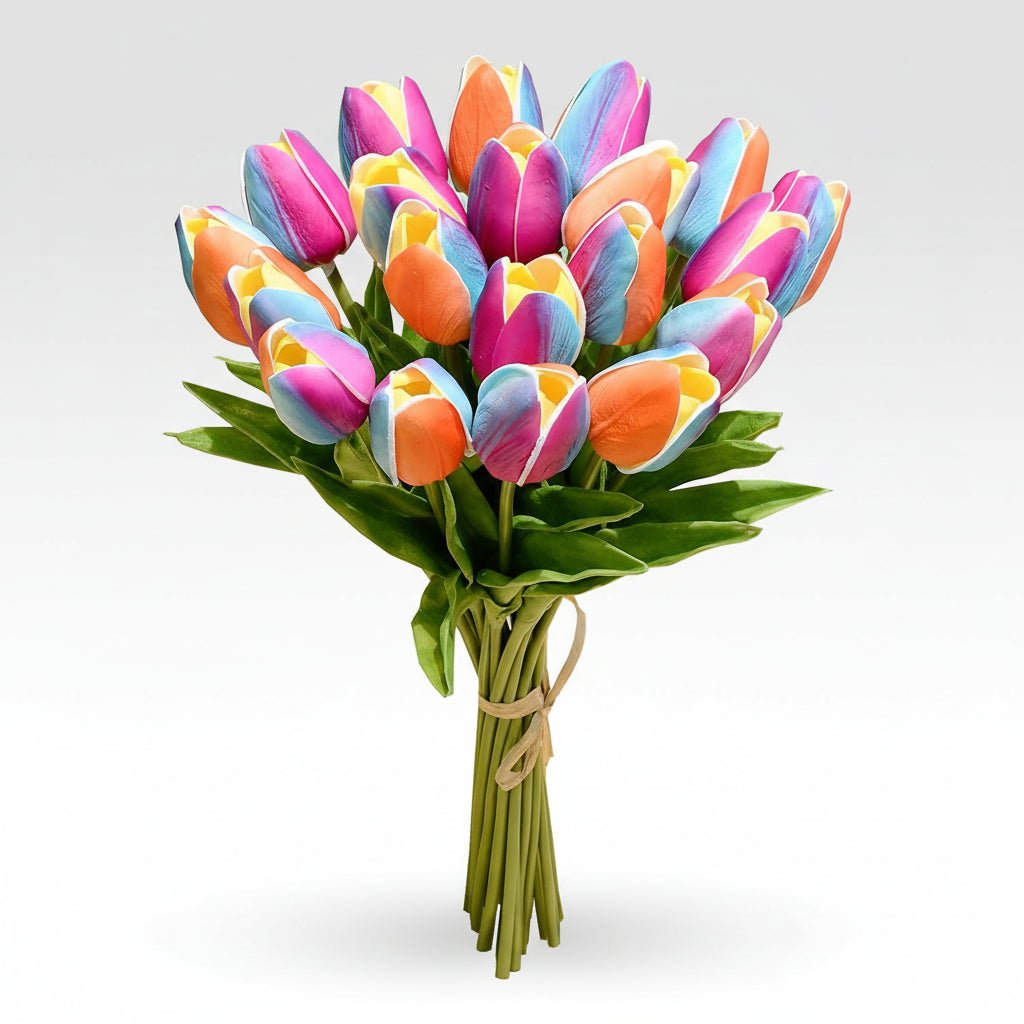 Mother's Day Real-Touch Tulips With PU Stems Bouquet | Temsk