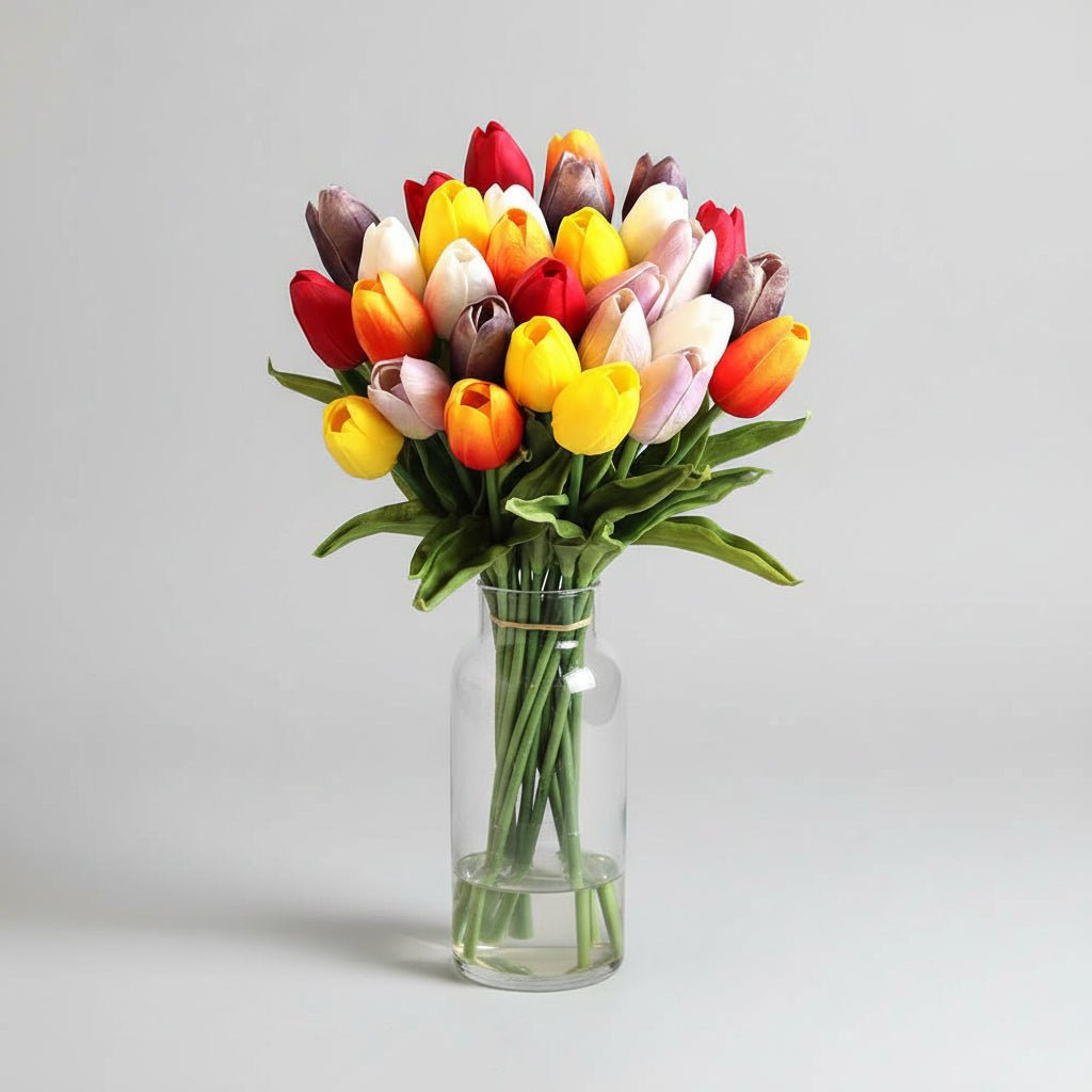 Mother's Day Real-Touch Tulips With PU Stems Bouquet | Temsk