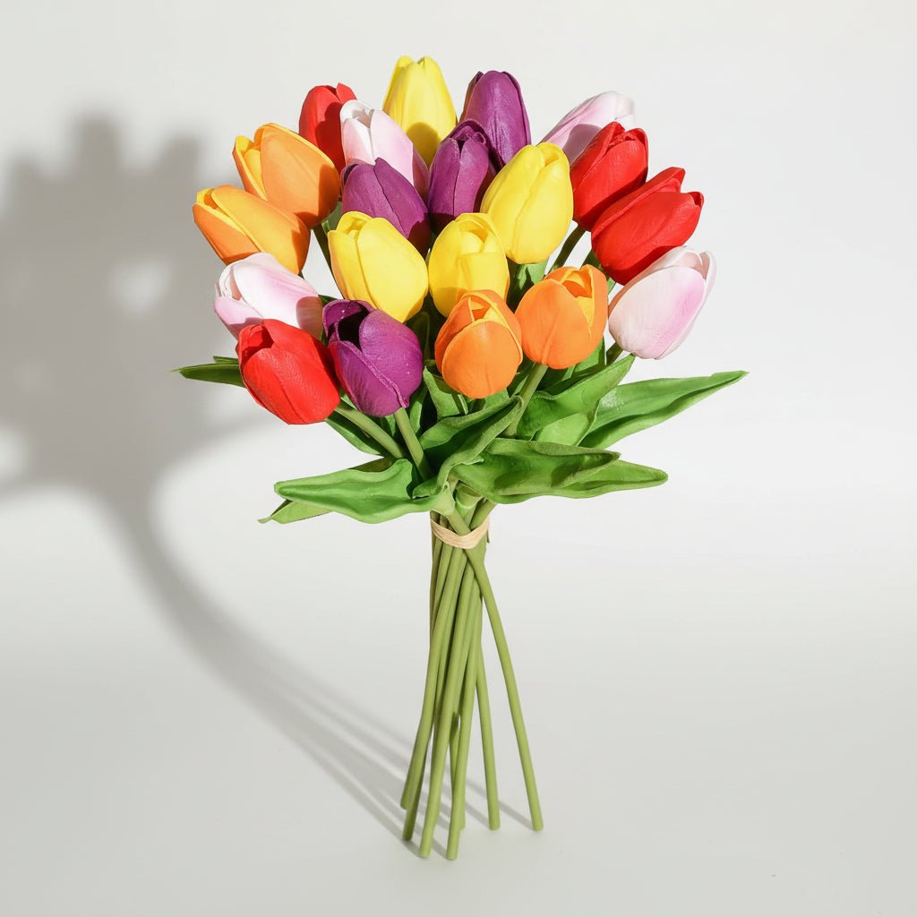 Mother's Day Real-Touch Tulips With PU Stems Bouquet | Temsk