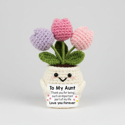 Crochet Flower Desk Decor Gift For Mother's Day By Temsk