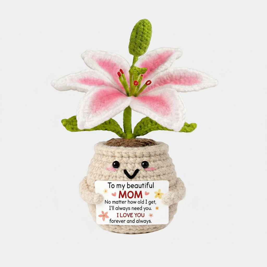 Handmade Crochet Flower Desk Decor Gift For Mother's Day | Temsk