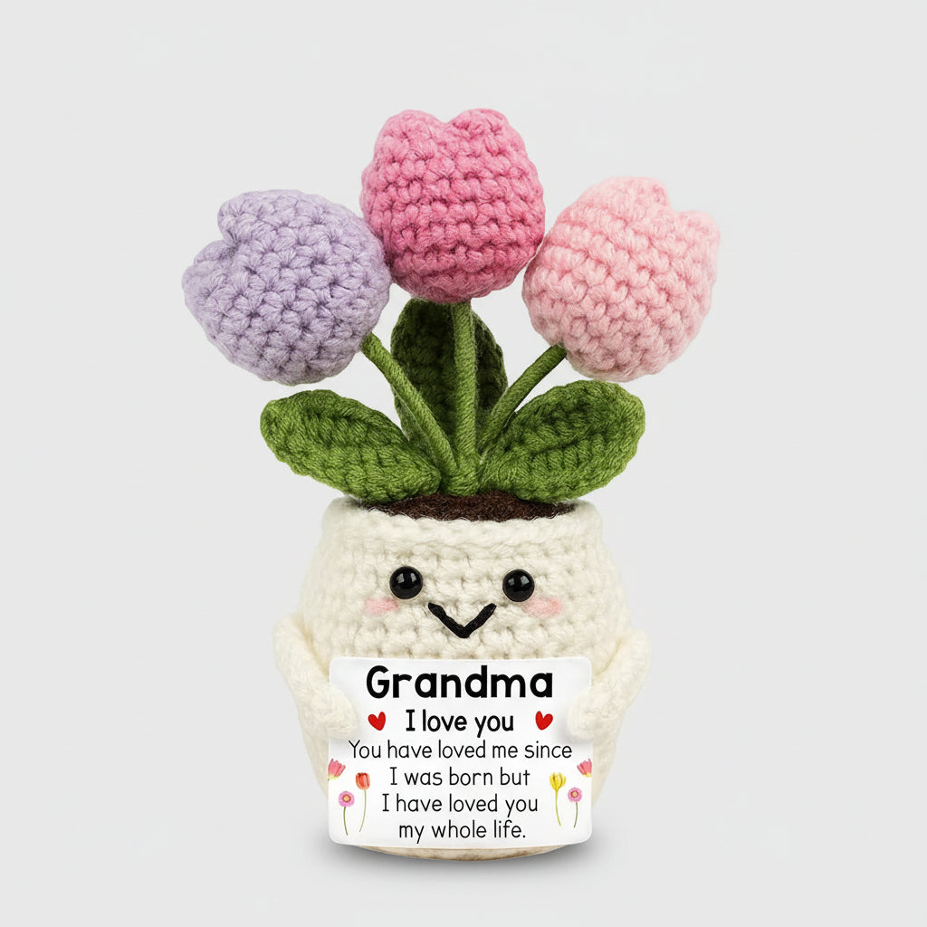 Handmade Crochet Flower Desk Decor Gift For Mother's Day | Temsk