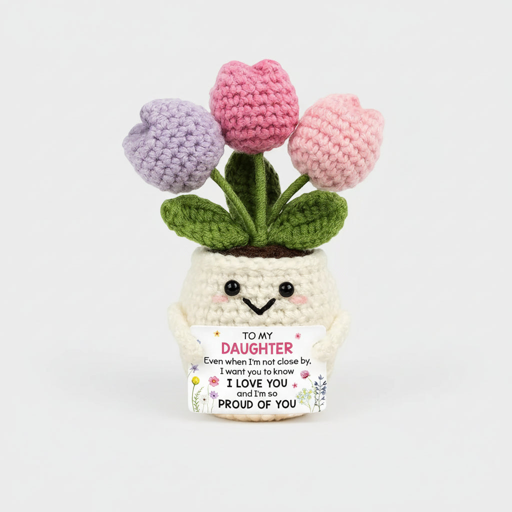 Handmade Crochet Flower Desk Decor Gift For Mother's Day | Temsk