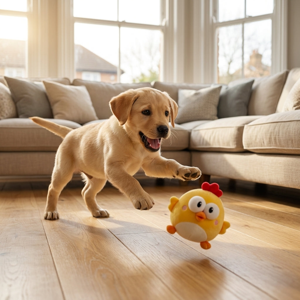 USB Rechargeable Motion-Activated Bouncing Chicken Toy For Dogs | Temsk