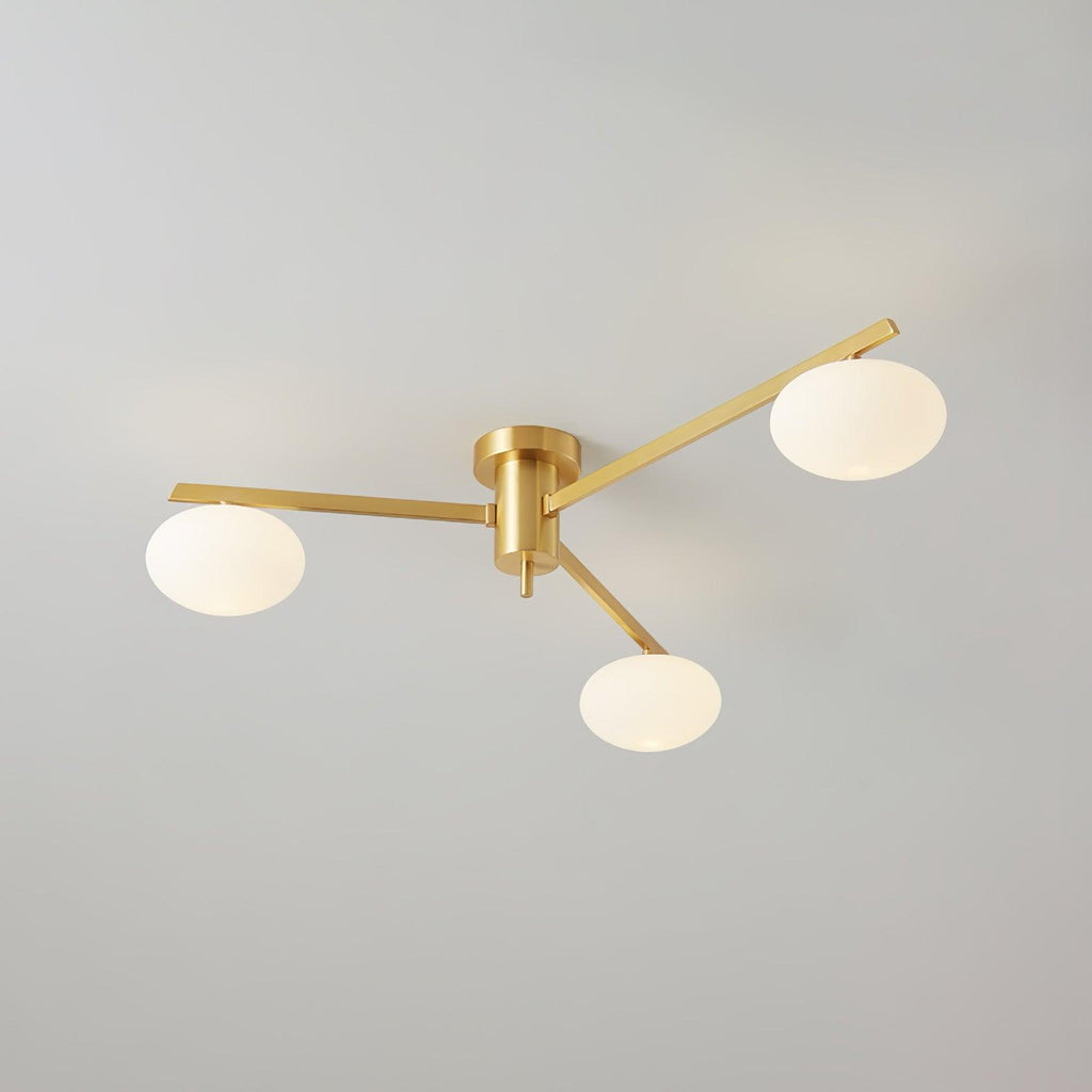 LED Multi-Arm Ceiling Light Fixture In Metal, 30 Inches Wide | Temsk
