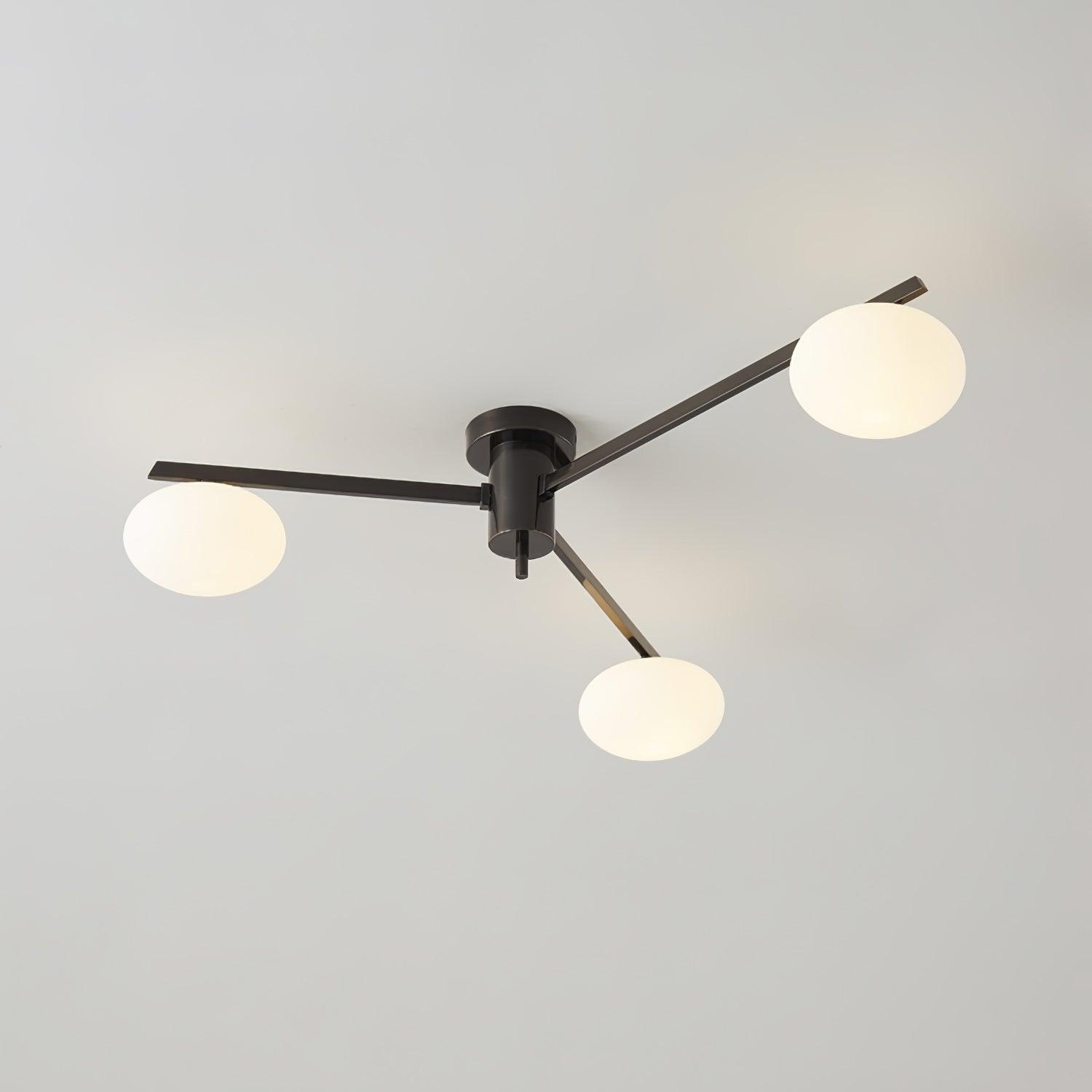 LED Multi-Arm Ceiling Light Fixture In Metal, 30 Inches Wide | Temsk