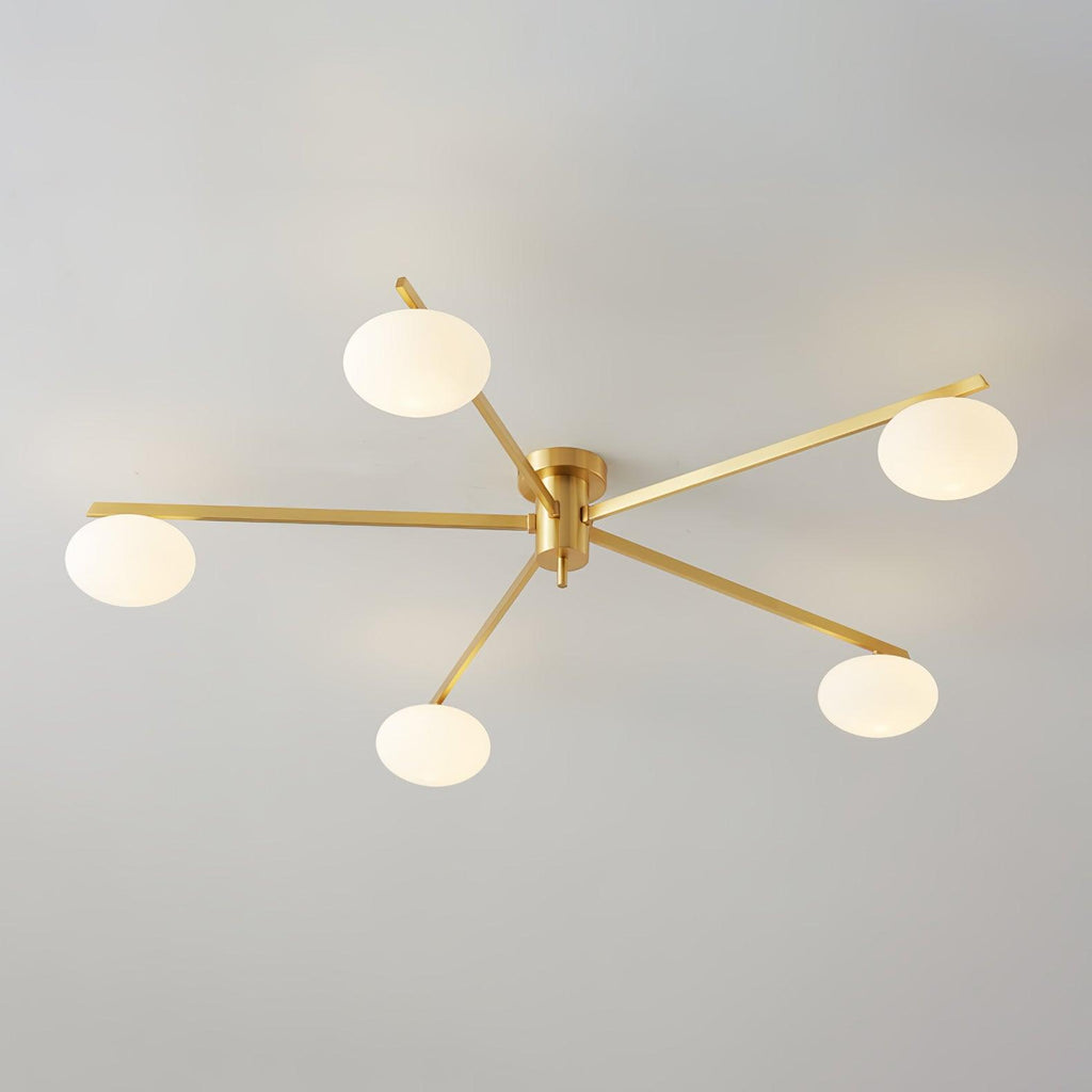 LED Multi-Arm Ceiling Light Fixture In Metal, 30 Inches Wide | Temsk
