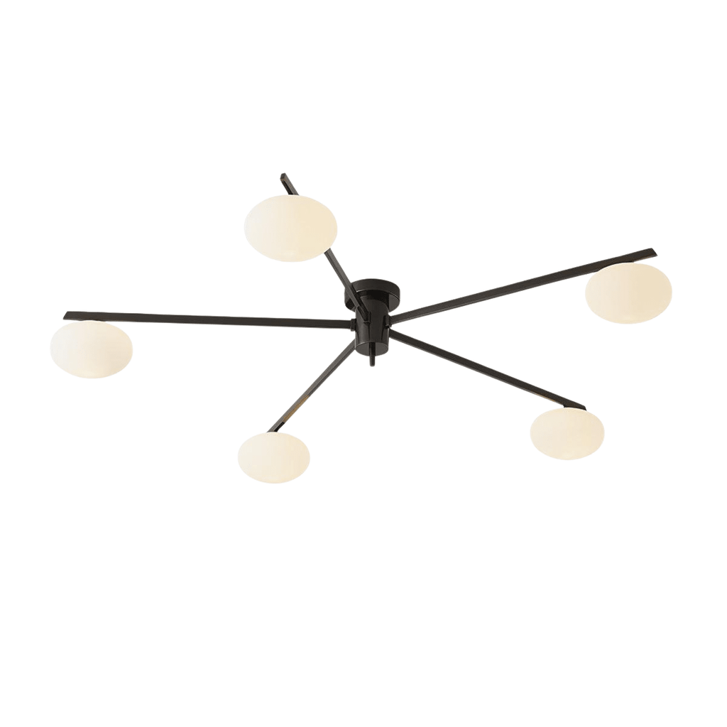 LED Multi-Arm Ceiling Light Fixture In Metal, 30 Inches Wide | Temsk
