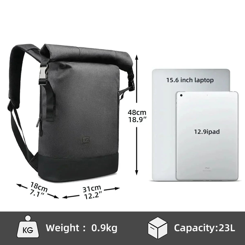 CityTrail Rolltop Backpack For Multifunctional Outdoor Use With USB Port | Temsk