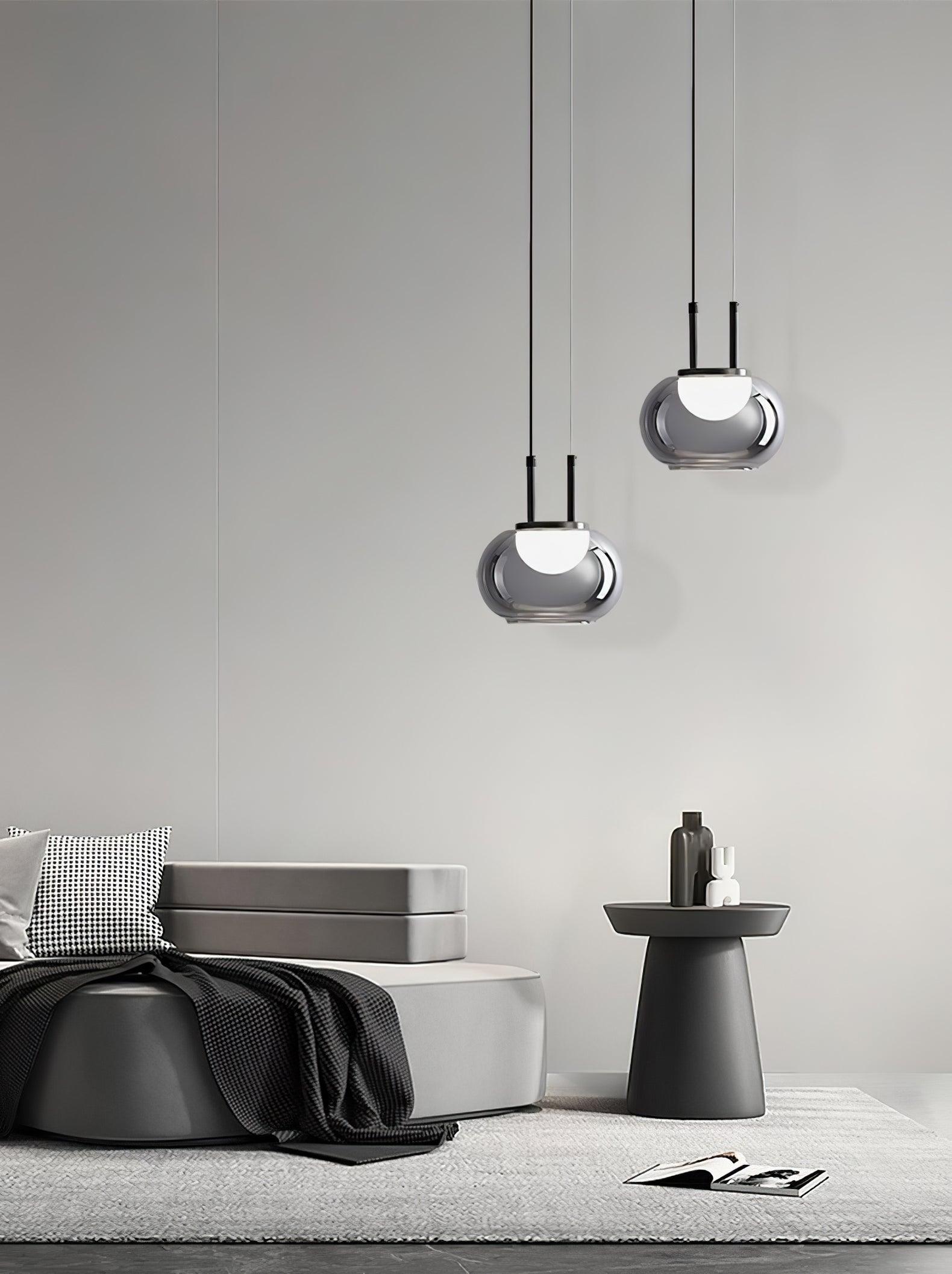 Selene Halo Pendant Light for Living Rooms and Dining Areas | Snurv | Temsk