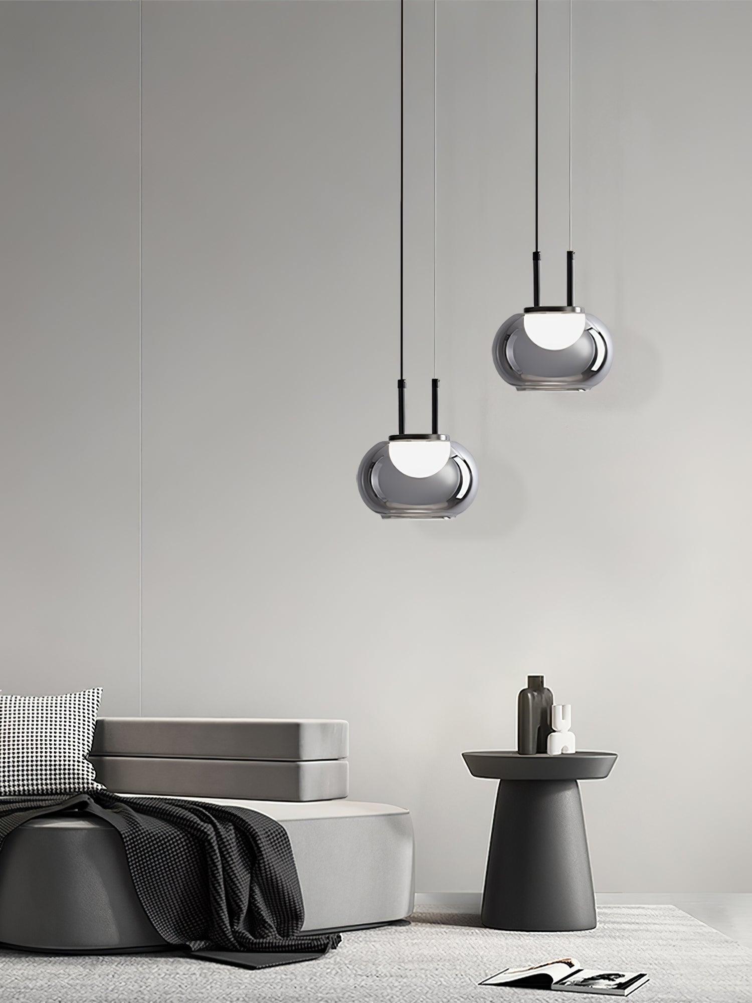 Selene Halo Pendant Light for Living Rooms and Dining Areas | Snurv | Temsk