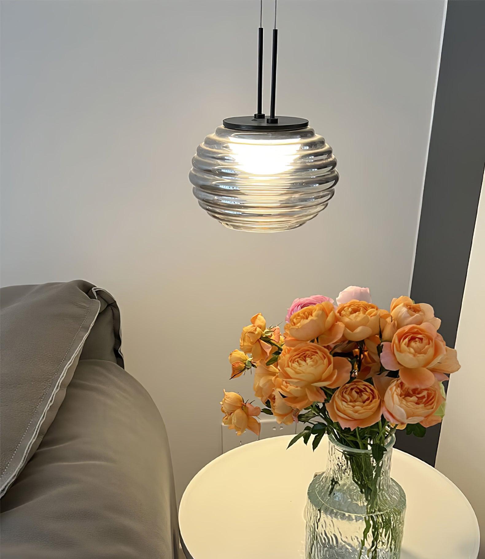 Selene Halo Pendant Light for Living Rooms and Dining Areas | Snurv | Temsk