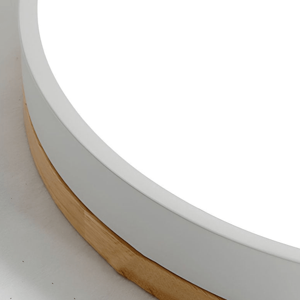 SylvaLume LED Ceiling Lamp With Natural Wood Grain And Green Accent | Temsk