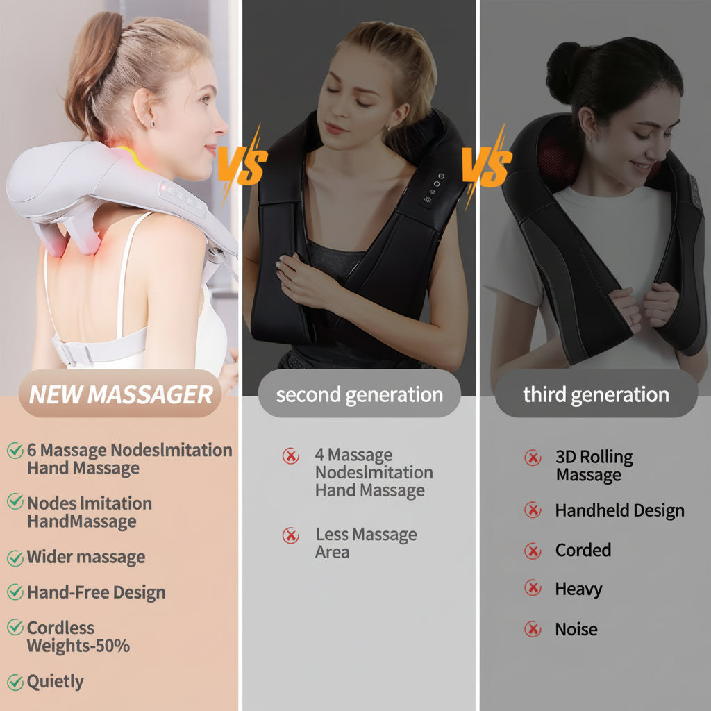 Trådløs Nakkemassager til Skulderaflastning derhjemme | Temsk