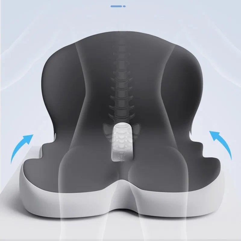 AeroRelief Memory Foam Pillow for Sciatica Pain and Long-Term Sitting Comfort | Temsk