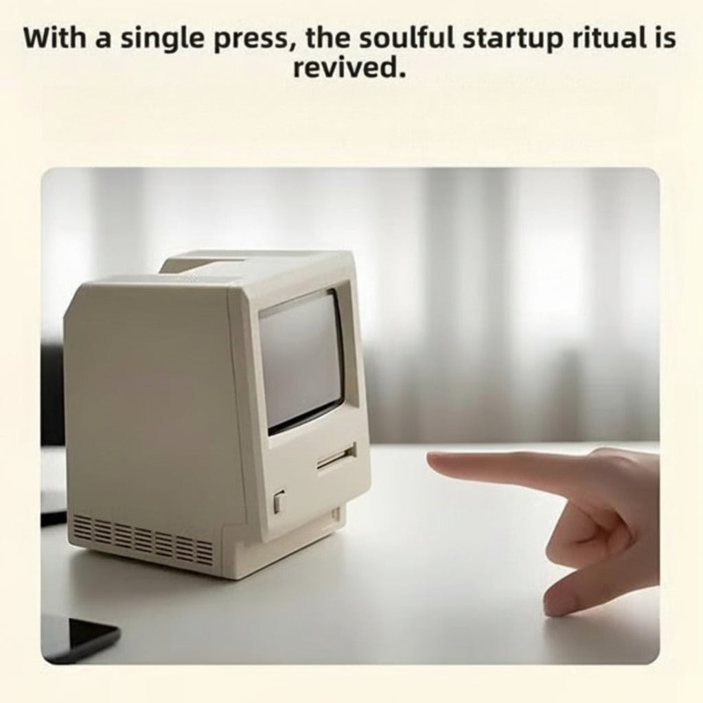 Retro Computer Style Night Light Desk Lamp, Luminous Plastic | Temsk