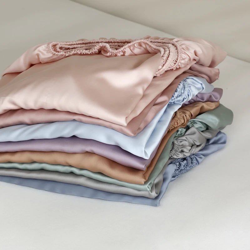 SilkNova Ultra Smooth Mulberry Silk Fitted Sheet With Cooling Comfort | Temsk