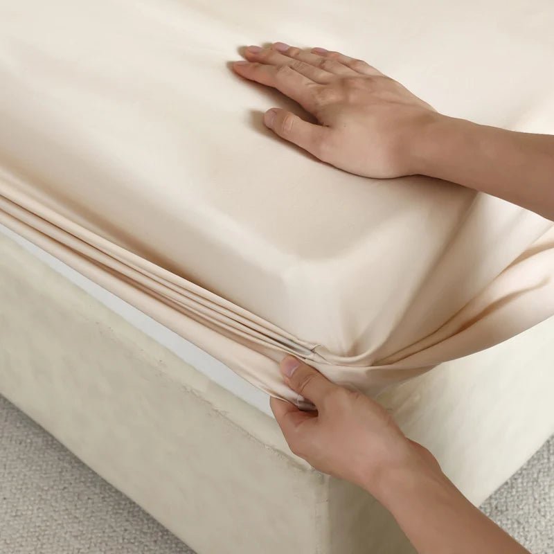 SilkNova Ultra Smooth Mulberry Silk Fitted Sheet With Cooling Comfort | Temsk