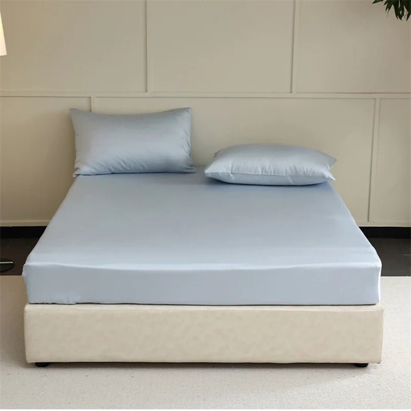 SilkNova Ultra Smooth Mulberry Silk Fitted Sheet With Cooling Comfort | Temsk
