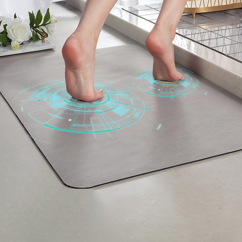 Diatomaceous Stone Bath Mat Non Slip Quick Dry Floor Rug | Temsk