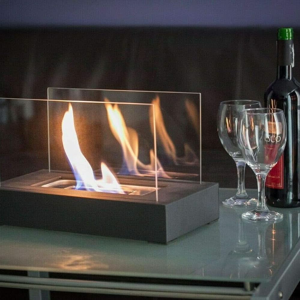 NovaFlame Bioethanolový stolní krb Přenosný pro vnitřní i venkovní použití | Temsk