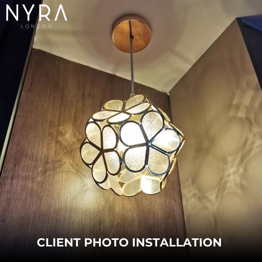 Liora Glass Flower Pendant Light for Living Rooms and Homes | Temsk