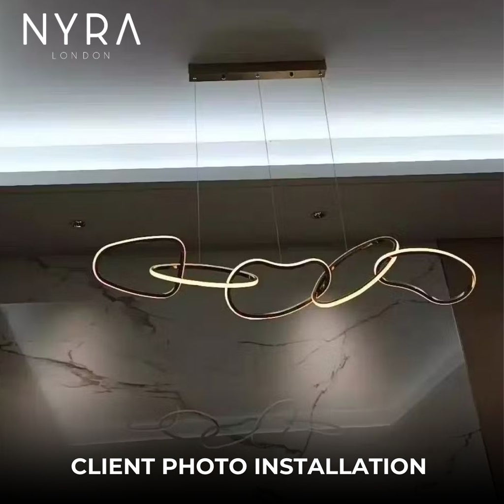Vela Ring Pendant Light In Rose Gold Or Gold Finish | Temsk