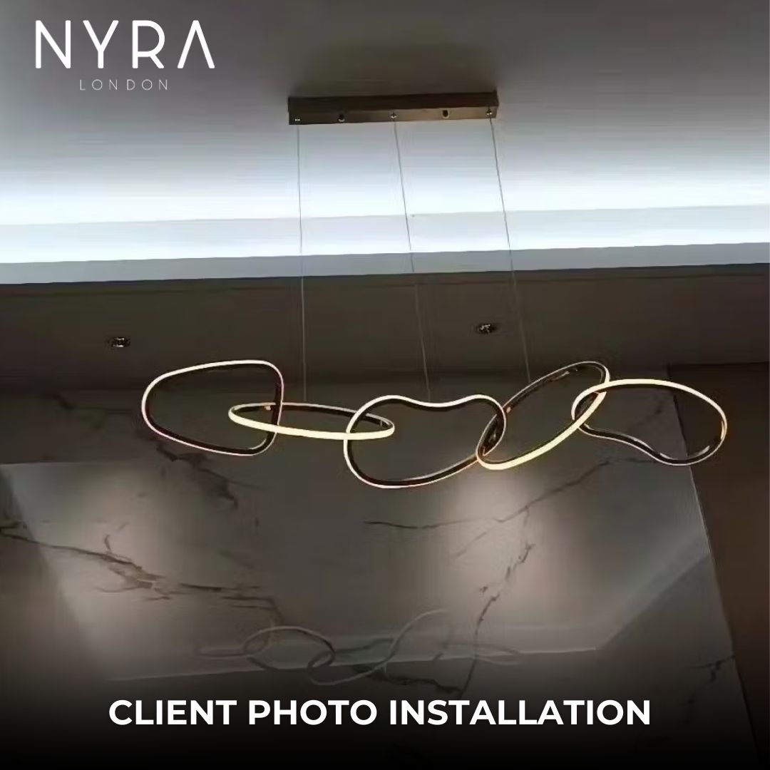 Vela Ring Pendant Light In Rose Gold Or Gold Finish | Temsk