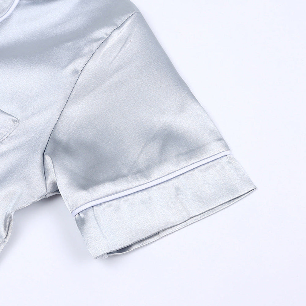 Kids Button-Top Sleepwear Set With Matching Top And Bottoms | Temsk