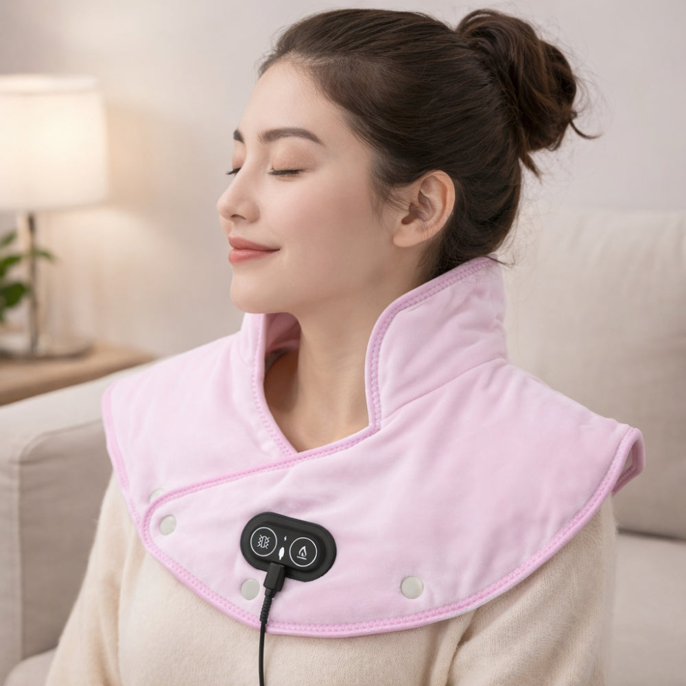 Electric Neck Heating Pad And Shoulder Massager Unit | Temsk