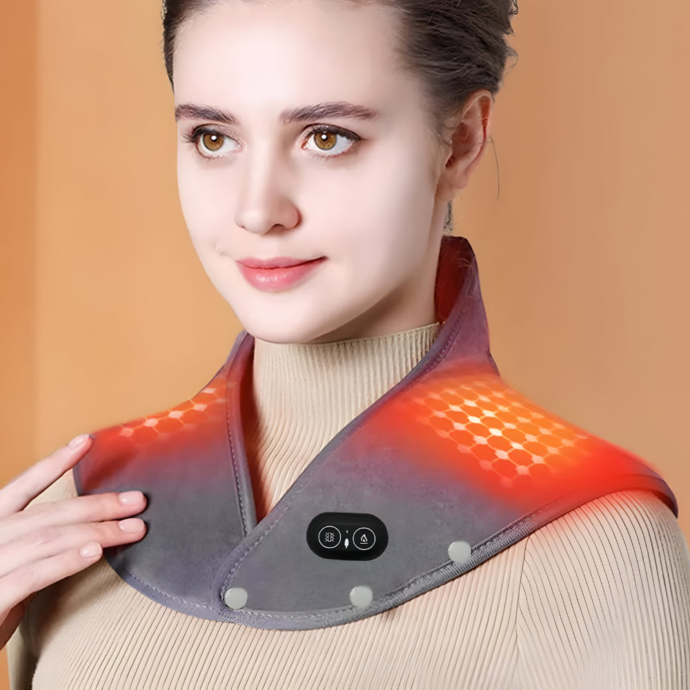 Electric Neck Heating Pad And Shoulder Massager Unit | Temsk