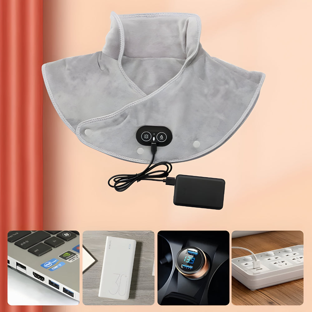 Electric Neck Heating Pad And Shoulder Massager Unit | Temsk