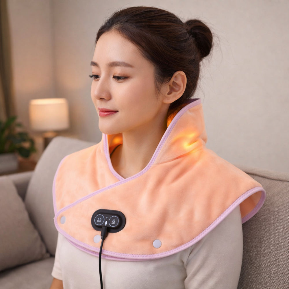 Electric Neck Heating Pad And Shoulder Massager Unit | Temsk