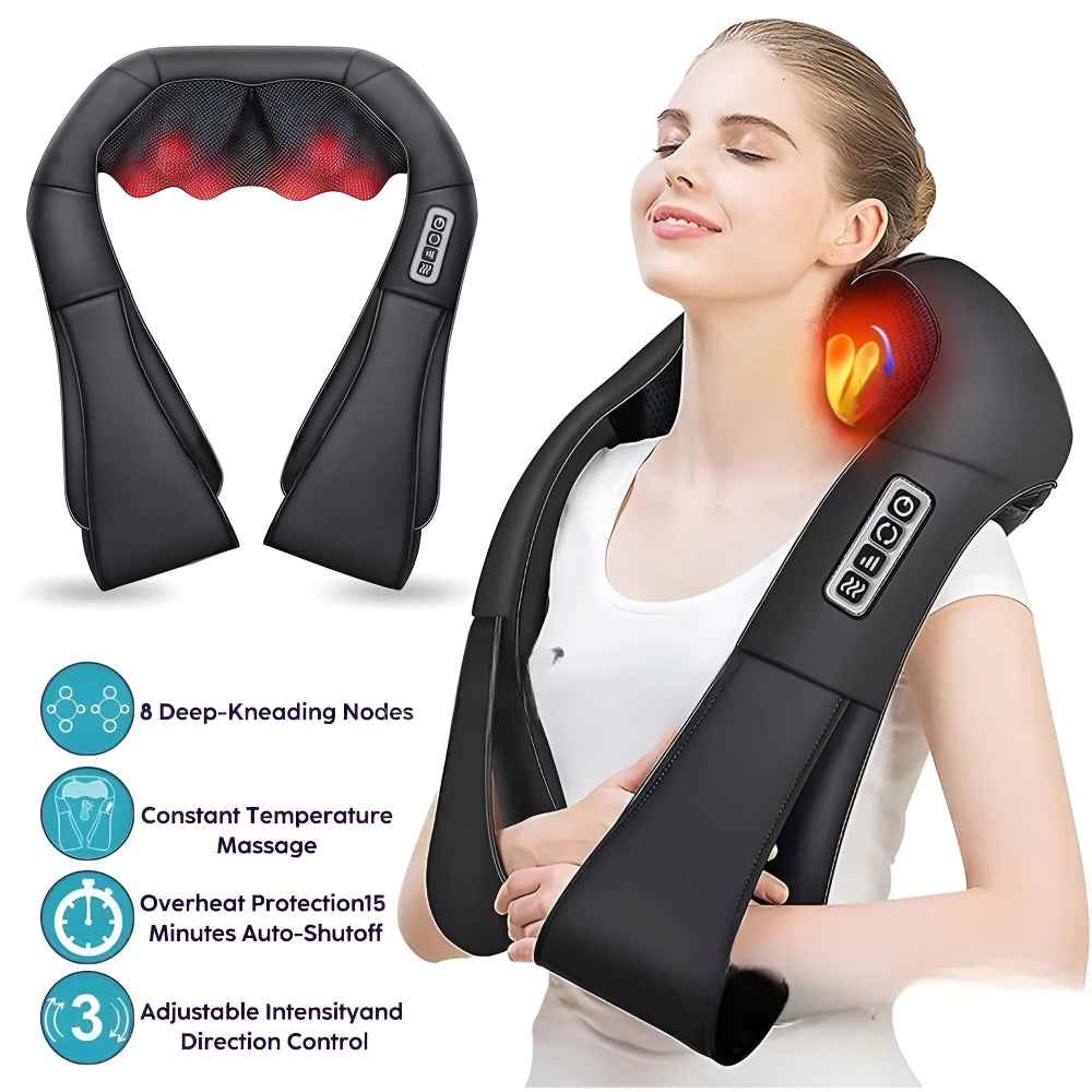 Electric Shiatsu Neck Massager For Home And Car Use | Temsk