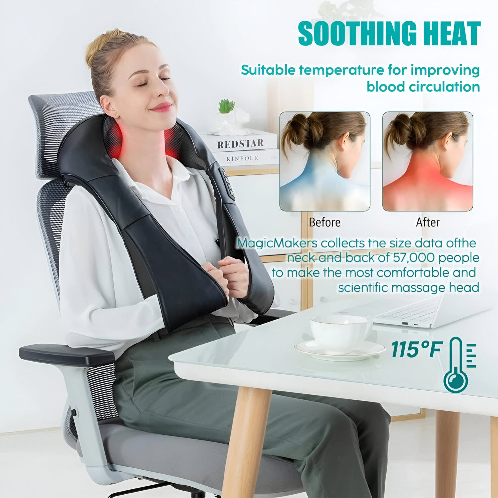 Electric Shiatsu Neck Massager For Home And Car Use | Temsk