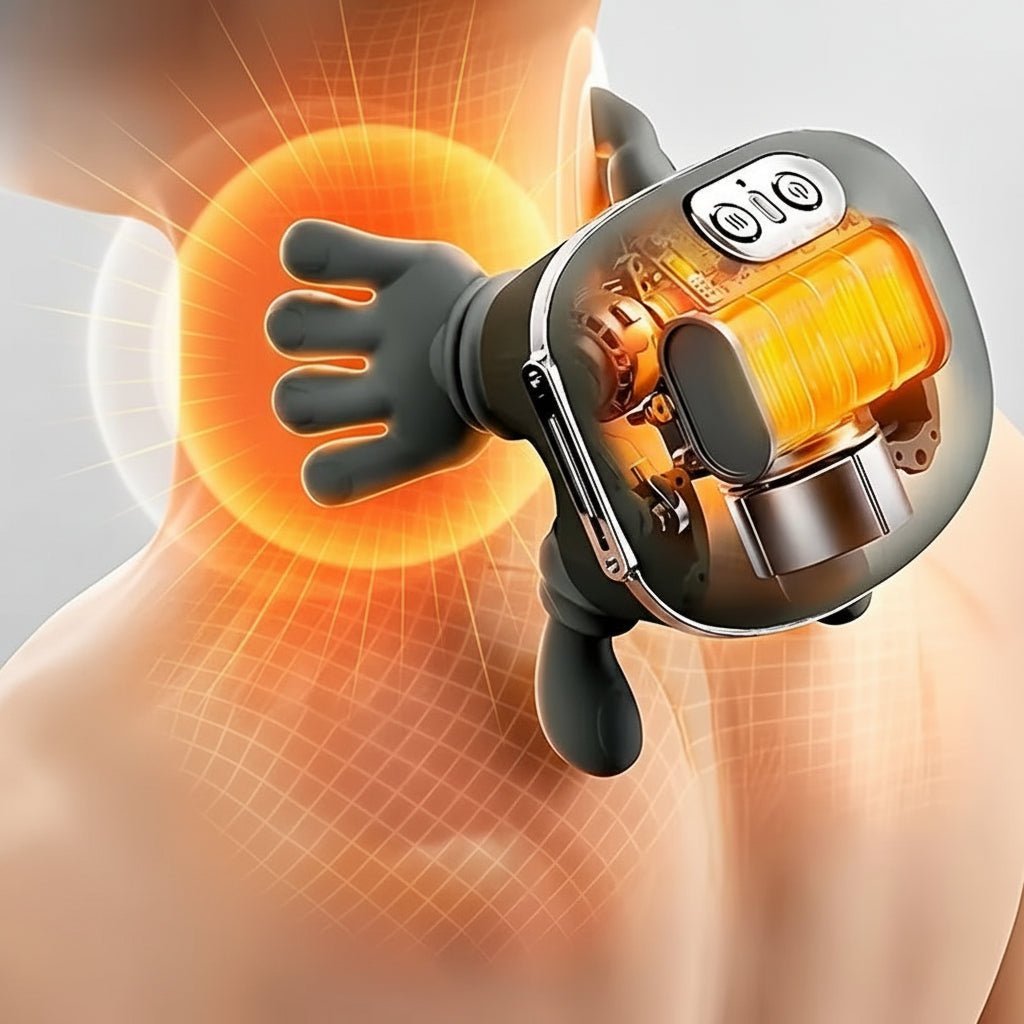 Tragbarer elektrischer Nackenmassagegerät zur Tiefengewebemassage und Schulterentlastung | Temsk