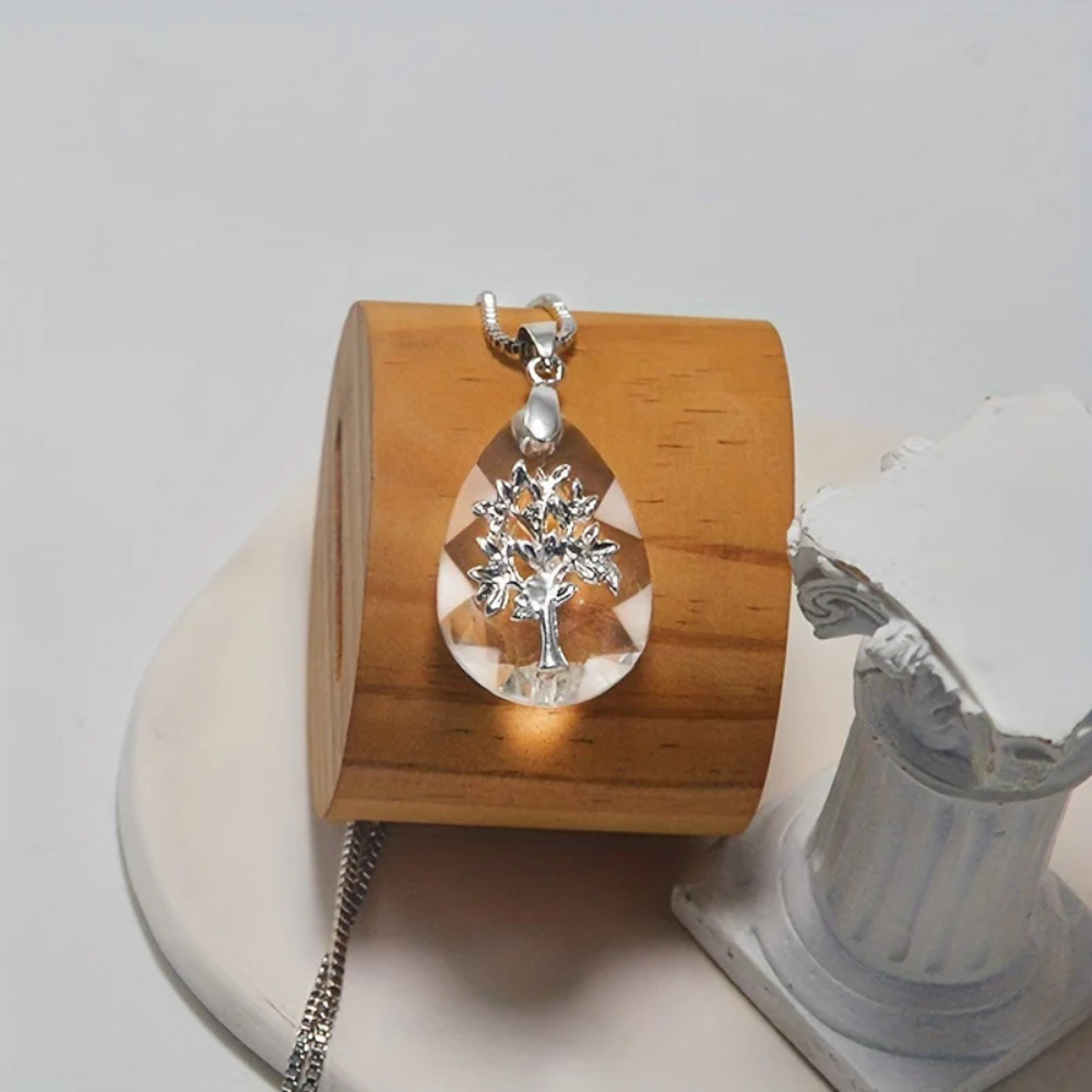 Boho Glass Teardrop Pendant Necklace For Mothers Day Jewelry | Temsk