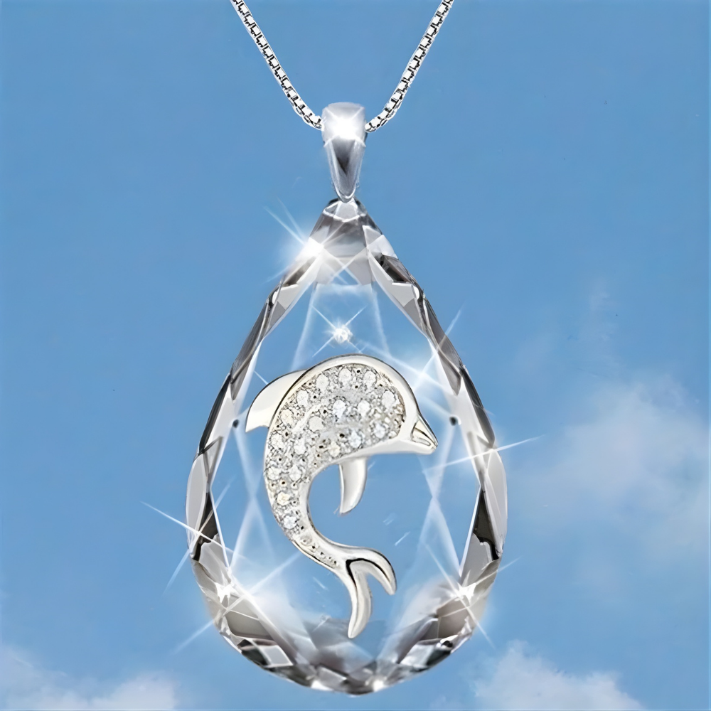 Boho Glass Teardrop Pendant Necklace For Mothers Day Jewelry | Temsk