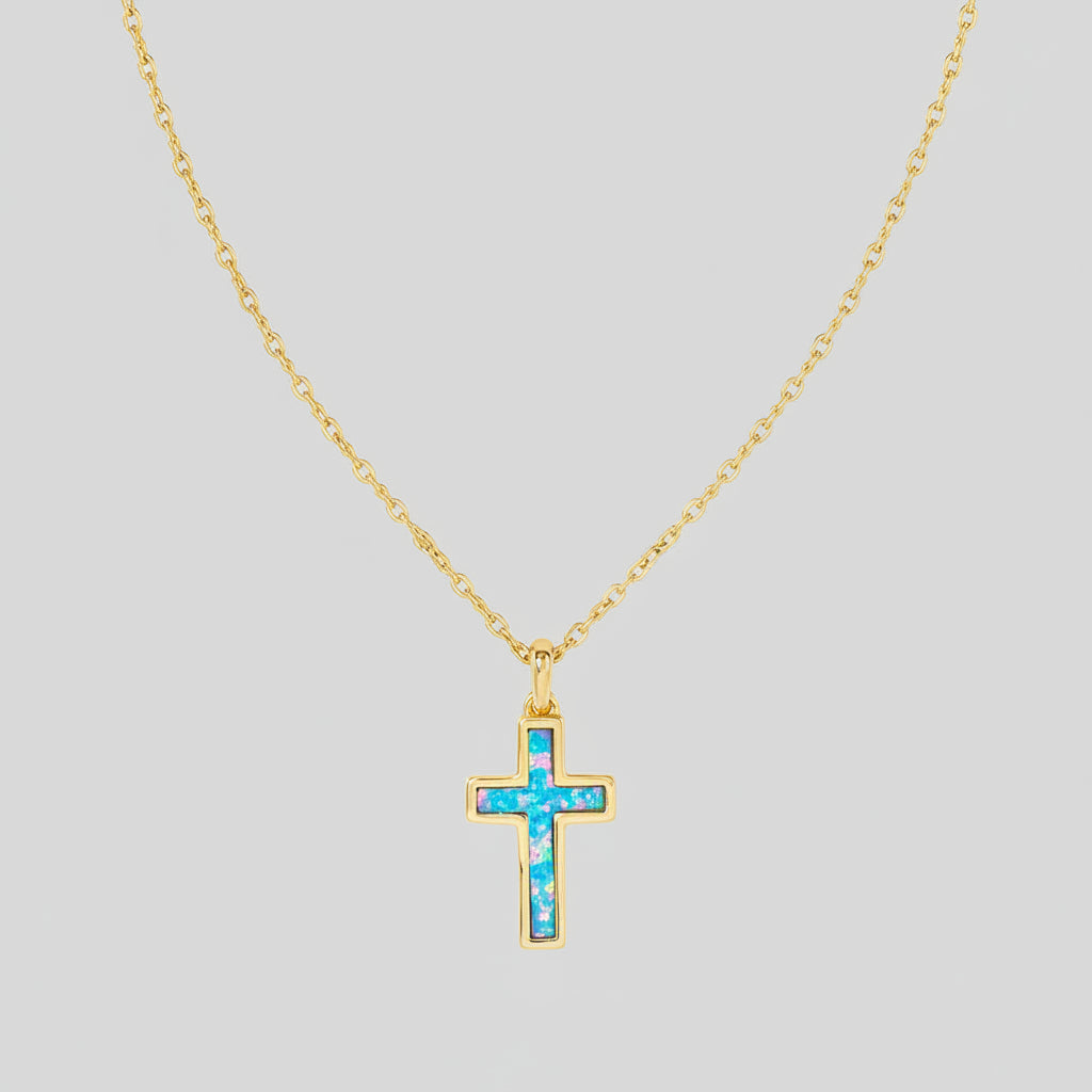Gold Cross Pendant Necklace For Mother's Day Gift, Minimalist Jewelry | Temsk