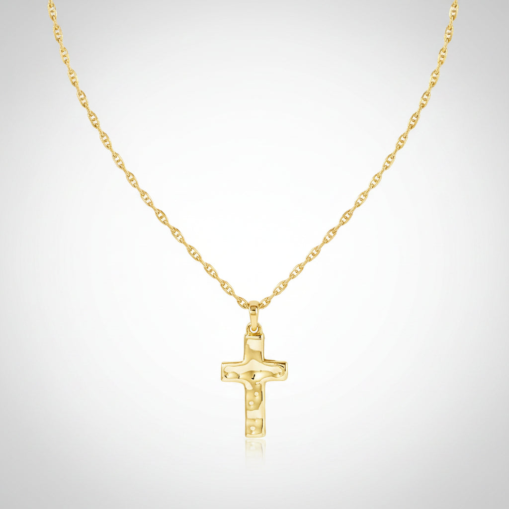 Gold Cross Pendant Necklace For Mother's Day Gift, Minimalist Jewelry | Temsk