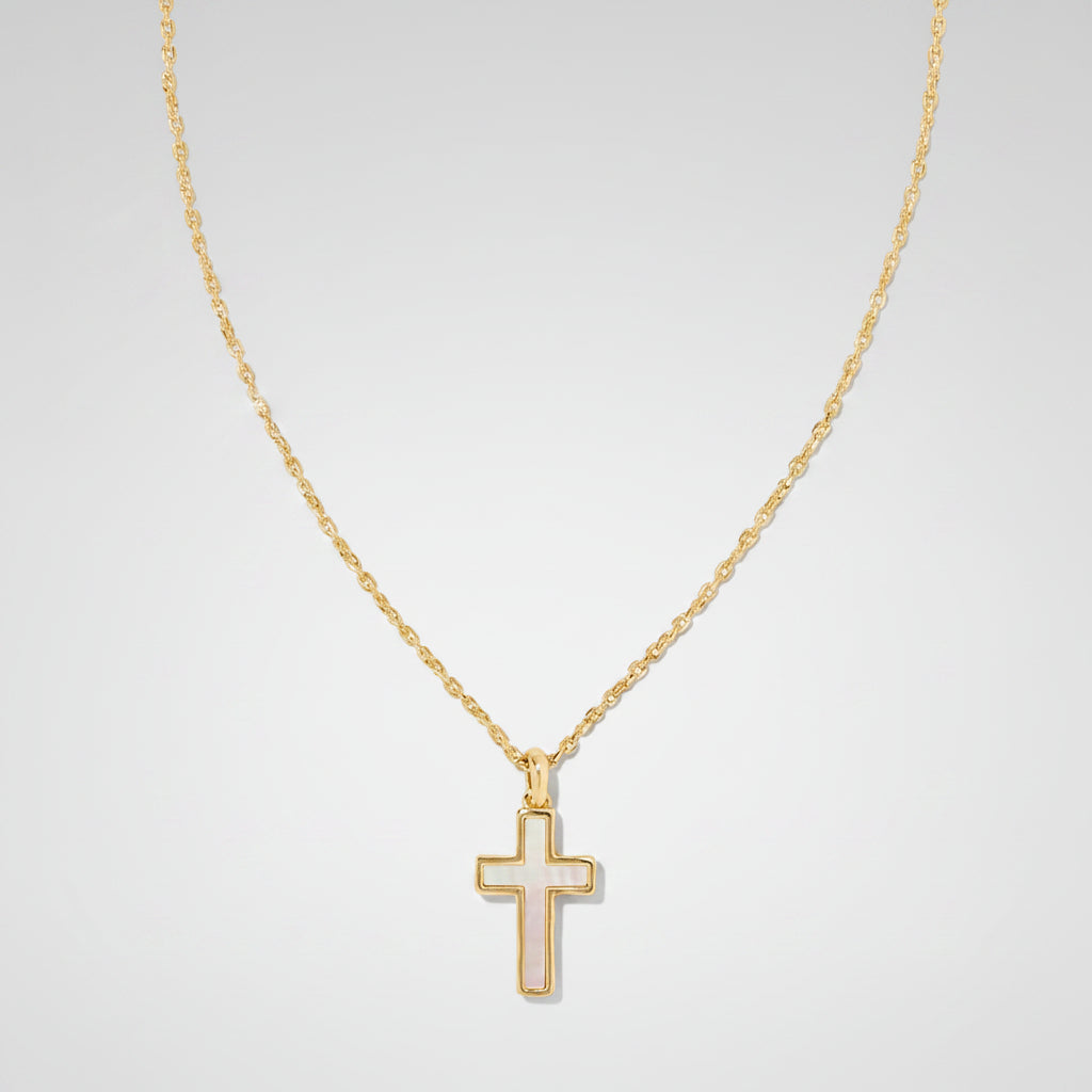 Gold Cross Pendant Necklace For Mother's Day Gift, Minimalist Jewelry | Temsk
