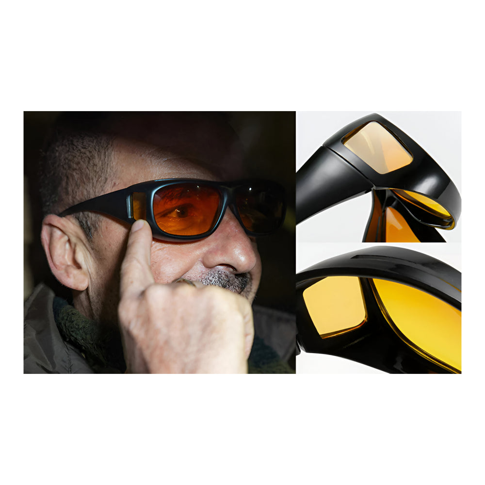 Nachtfahrbrille mit blendfreiem gelbem Tönungsglas | Temsk