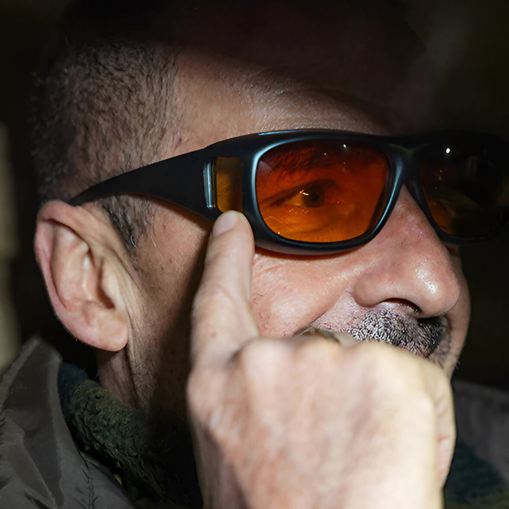 Nachtfahrbrille mit blendfreiem gelbem Tönungsglas | Temsk